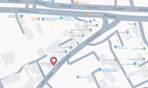 موقعیت مکانی گیربکس کالا